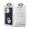 Husă spate Karl Lagerfeld IML Aquarelle Choupette pentru iPhone 16 Pro Max, neagră