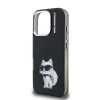 Husă spate Karl Lagerfeld IML Aquarelle Choupette pentru iPhone 16 Pro Max, neagră