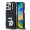 Husă spate Karl Lagerfeld IML Aquarelle Choupette pentru iPhone 16 Pro Max, neagră