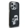 Husă spate Karl Lagerfeld IML Aquarelle Karl and Choupette pentru iPhone 15 Pro Max, neagră