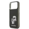Husă spate Karl Lagerfeld IML Aquarelle Karl and Choupette pentru iPhone 17 Pro Max, neagră