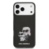 Husă spate Karl Lagerfeld IML Aquarelle Karl and Choupette pentru iPhone 17 Pro, neagră