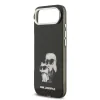 Husă spate Karl Lagerfeld IML Aquarelle Karl and Choupette pentru iPhone Air, neagră