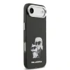 Husă spate Karl Lagerfeld IML Aquarelle Karl and Choupette pentru iPhone Air, neagră