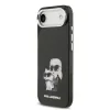 Husă spate Karl Lagerfeld IML Aquarelle Karl and Choupette pentru iPhone Air, neagră