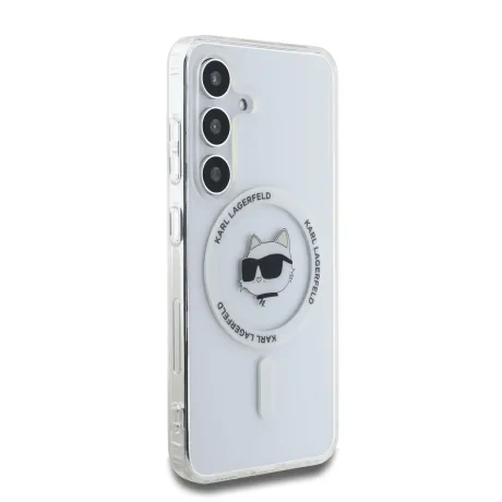 Husă spate Karl Lagerfeld IML Choupette Head MagSafe pentru Samsung Galaxy S25+, transparentă