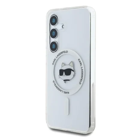 Husă spate Karl Lagerfeld IML Choupette Head MagSafe pentru Samsung Galaxy S25+, transparentă