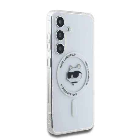 Husă spate Karl Lagerfeld IML Choupette Head MagSafe pentru Samsung Galaxy S25, transparentă