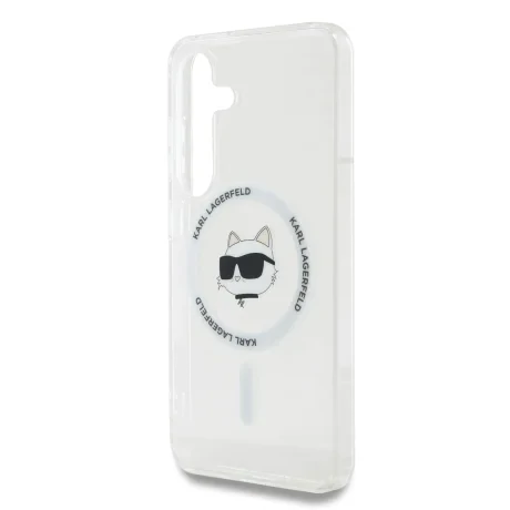 Husă spate Karl Lagerfeld IML Choupette Head MagSafe pentru Samsung Galaxy S25+, transparentă
