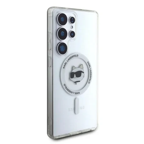 Husă spate Karl Lagerfeld IML Choupette Head MagSafe pentru Samsung Galaxy S25 Ultra Transparentă