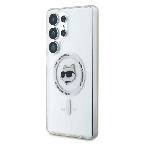 Husă spate Karl Lagerfeld IML Choupette Head MagSafe pentru Samsung Galaxy S25 Ultra Transparentă