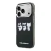 Husă spate Karl Lagerfeld IML Choupette Trio Watercolor MagSafe pentru iPhone 17 Pro, neagră