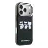 Husă spate Karl Lagerfeld IML Choupette Trio Watercolor MagSafe pentru iPhone 17 Pro, neagră