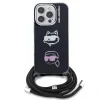 Husă spate Karl Lagerfeld IML Crossbody K&amp;amp;CH Heads pentru iPhone 16 Pro, neagră