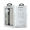 Husă spate Karl Lagerfeld IML cu dungi și logo pentru iPhone 16, neagră