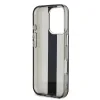 Husă spate Karl Lagerfeld IML cu dungi și logo pentru iPhone 16 Pro Max, neagră