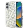 Husă spate Karl Lagerfeld IML cu logo repetat electroplacat pentru iPhone 16, aurie