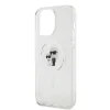 Husă spate Karl Lagerfeld IML Glitter Karl and Choupette MagSafe pentru iPhone 15 Pro Max, transparentă
