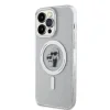 Husă spate Karl Lagerfeld IML Glitter Karl and Choupette MagSafe pentru iPhone 15 Pro Max, transparentă