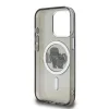Husă spate Karl Lagerfeld IML Glitter Karl and Choupette Sketch MagSafe pentru iPhone 15 Pro, neagră