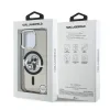 Husă spate Karl Lagerfeld IML Glitter Karl and Choupette Sketch MagSafe pentru iPhone 15 Pro, neagră