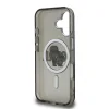 Husă spate Karl Lagerfeld IML Glitter Karl and Choupette Sketch MagSafe pentru iPhone 16, neagră