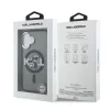 Husă spate Karl Lagerfeld IML Glitter Karl and Choupette Sketch MagSafe pentru iPhone 16, neagră