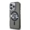 Husă spate Karl Lagerfeld IML Glitter Karl and Choupette Sketch MagSafe pentru iPhone 16 Pro Max, neagră