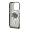 Husă spate Karl Lagerfeld IML Glitter Karl and Choupette Sketch MagSafe pentru iPhone 16 Pro, neagră