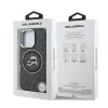 Husă spate Karl Lagerfeld IML K&amp;amp;CH Heads cu logo repetat MagSafe pentru iPhone 16 Pro Max, neagră