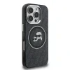 Husă spate Karl Lagerfeld IML K&amp;amp;CH Heads cu logo repetat MagSafe pentru iPhone 16 Pro, neagră