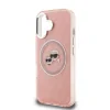 Husă spate Karl Lagerfeld IML K&amp;amp;CH Heads cu logo repetat MagSafe pentru iPhone 16, roz