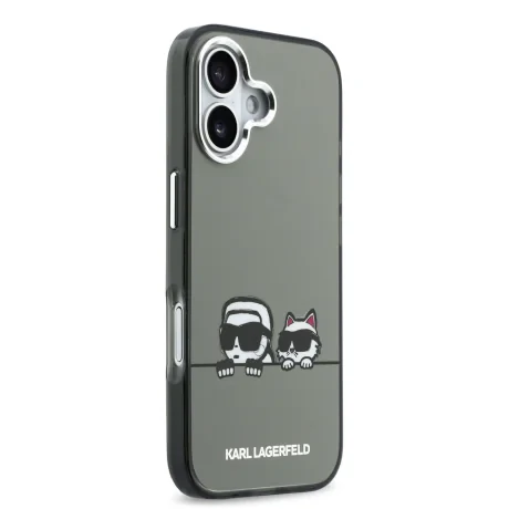 Husă spate Karl Lagerfeld IML K&amp;amp;CH Heads Logo MagSafe pentru iPhone 17, neagră