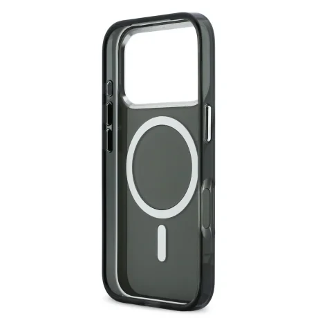 Husă spate Karl Lagerfeld IML K&amp;amp;CH Heads Logo MagSafe pentru iPhone 17 Pro Max, neagră