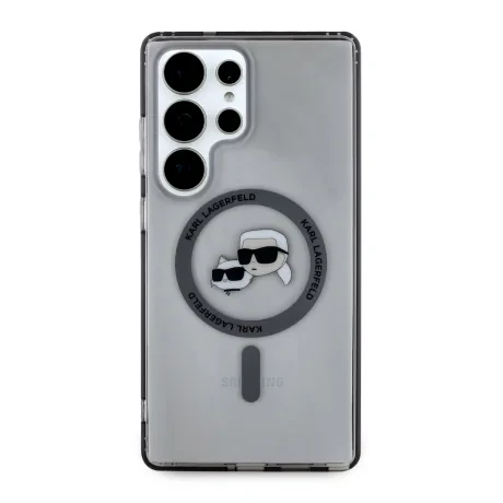 Husă spate Karl Lagerfeld IML K&amp;amp;CH Heads MagSafe pentru Samsung Galaxy S25 Ultra, neagră