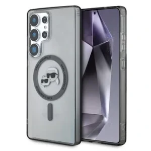 Husă spate Karl Lagerfeld IML K&amp;amp;CH Heads MagSafe pentru Samsung Galaxy S25 Ultra, neagră
