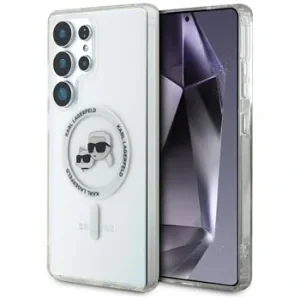 Husă spate Karl Lagerfeld IML K&amp;amp;CH Heads MagSafe pentru Samsung Galaxy S25 Ultra Transparentă