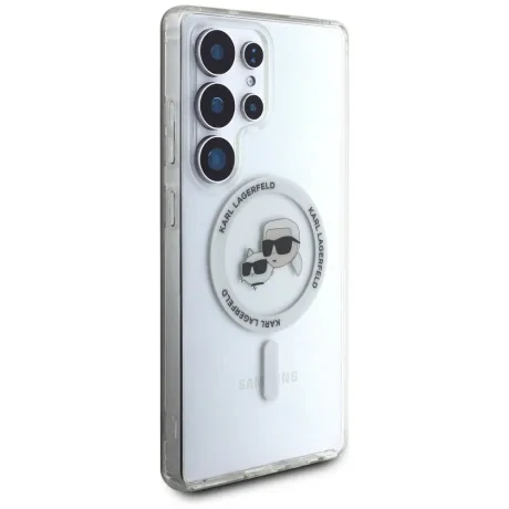 Husă spate Karl Lagerfeld IML K&amp;amp;CH Heads MagSafe pentru Samsung Galaxy S25 Ultra Transparentă