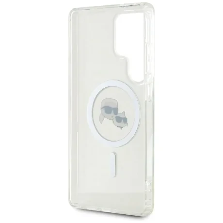 Husă spate Karl Lagerfeld IML K&amp;amp;CH Heads MagSafe pentru Samsung Galaxy S25 Ultra Transparentă