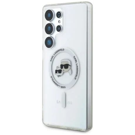 Husă spate Karl Lagerfeld IML K&amp;amp;CH Heads MagSafe pentru Samsung Galaxy S25 Ultra Transparentă