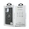 Husă spate Karl Lagerfeld IML K&amp;amp;CH Heads Repeated Logo MagSafe pentru iPhone 15, neagră