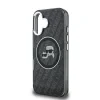 Husă spate Karl Lagerfeld IML K&amp;amp;CH Heads Repeated Logo MagSafe pentru iPhone 16, neagră