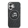 Husă spate Karl Lagerfeld IML K&amp;amp;CH Heads Repeated Logo MagSafe pentru iPhone 16, neagră