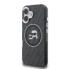 Husă spate Karl Lagerfeld IML K&amp;amp;CH Heads Repeated Logo MagSafe pentru iPhone 16, neagră