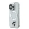 Husă spate Karl Lagerfeld IML Karl and Choupette MagSafe pentru iPhone 16 Pro, transparentă