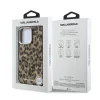 Husă spate Karl Lagerfeld IML Leopard MagSafe pentru iPhone 16 Pro, maro