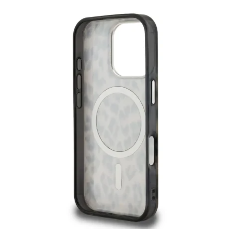 Husă spate Karl Lagerfeld IML Leopard MagSafe pentru iPhone 16 Pro Max, maro