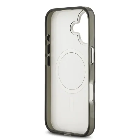 Husă spate Karl Lagerfeld IML Leopard MagSafe pentru iPhone 17, gri
