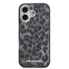 Husă spate Karl Lagerfeld IML Leopard MagSafe pentru iPhone 17, gri