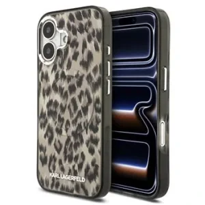 Husă spate Karl Lagerfeld IML Leopard MagSafe pentru iPhone 17, maro